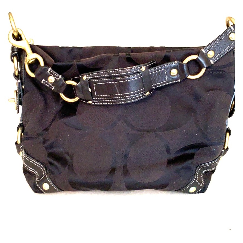 Coach Carly 10619 Signature Canvas Hobo Bag